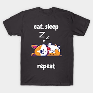 Eat. Sleep. Repeat - Funny, Cute Dog T-Shirt